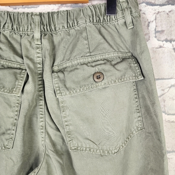 AMO Denim High Rise Utiltarian Cropped Ranger Pant Cotton Sage Green Size 29 - Picture 8 of 13